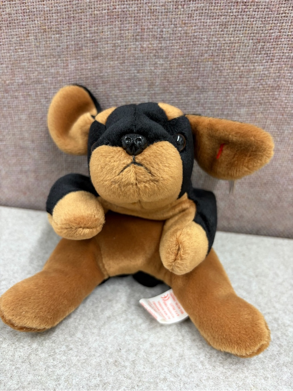 Ty Brown & Black Plush Puppy Stuffed Toy